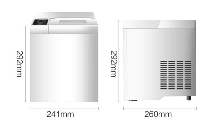 LUKEO Commercial Automatic Ice Cube Maker Household Portable Electric Bullet Round Ice Making Machine 15kg/24H Coffee Bar