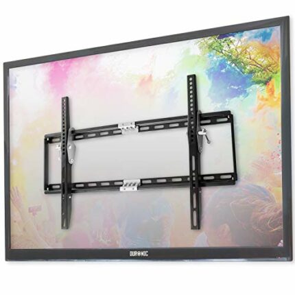 Duronic 33" - 60" TV Bracket TVB777 Heavy Duty Adjustable Black Wall Bracket For LCD|Plasma|LED|3D|4K |OLED |QLED For Wide Screens With Tilt down