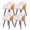 dining chair Kitchen Dining Room Furniture Chairs Kitchen Dining Chairs Set Of 4 Modern PU Leather Hollow Out Back Padded Soft Seat Living Room C