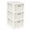 BranQ - Home essential Shelf in rattan design, plastic PP, anthracite, 29.5 x 24 x 48.7 cm