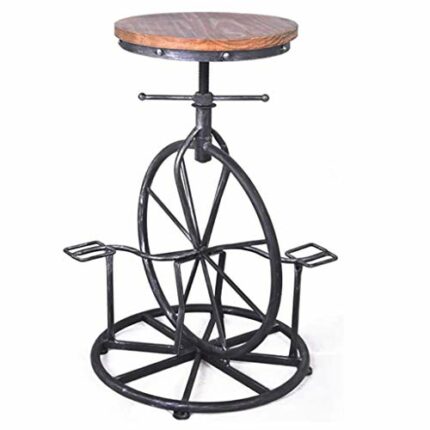DINGZZ Chair Pub Bar Height Barstool Industrial Dining Bar Stools Chairs for Coffee Shop, Bar, Home Balcony-White