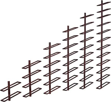 EMISOO Wine Rack Wall Mounted - Wall-Mounted Wine Rack | 2/4/6/8/10/12 Bottles | Metal Wine Rack | Elegant Kitchen, Restaurant, Bar or Wine Cella