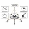 Drafting Chair Tall Office Chair for Standing Desk Adjustable Stools with Backrest & Foot Rest,Pneumatic Lifting Height,Rolling Wheels,for Studio