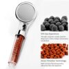 SHOPTOP® Shower Head High Pressure 3 Modes Adjustable Showerheads for Hard & Low Water Pressure with Replaceable Filter Contains Purifying Filtra
