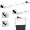TURS 5-Pieces Bathroom Hardware Accessories Set Stainless Steel Brushed Gold Towel Bar Holder Sets, Wall Mounted,Q7LSJ-P5