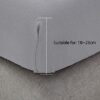 Breathable Lux Bed Sets Solid Color Brushed Mattress Topper, Bedroom Hotel Homestay Aloe Cotton Single Double Bed Sheet Grey 180x200cm