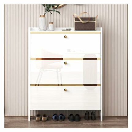 JYDQM Tipping Bucket Entrance Cabinet Door Hall Cabinet Large Capacity Storage Locker Door Ultra-thin Shoe Cabinet Household (Color : D, Size : L