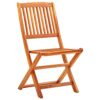 vidaXL Folding Outdoor Dining Set 7 Piece Outdoor Patio Terrance Backyard Furniture Wooden Dining Dinner Table and Chair Seat Solid Eucalyptus Wo