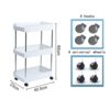 BETTER ANGEL XING Slim Storage Cart 3 Tier Mobile Shelving Unit Organizer Slide Out Storage Rolling Utility Cart Tower Rack For Kitchen Bathroom