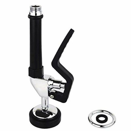 Pre-Rinse Sprayers Brass Swivel Sink Pull Down Spray Head Valve Replacement Part Handheld Dishwasher Accessories Brushed Chrome for POUGEO Commer