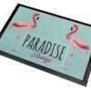 Carpido Doormat Interior Dirt Trapper Mat – Non-Slip Entrance Mat Washable Doormat 40 x 60 cm Flamingo Design – Suitable