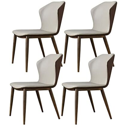 Kitchen Dining Room Furniture Chairs Kitchen Dining Chairs Set Of 4 Modern Microfiber Leather High Back Soft Seat Living Room Chairs Side Chair w