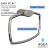 Agua Accessories Towel Holder Wall Mounted for Bathroom & Kitchen, Towel Ring for Bathroom Wall,Square Hand Towel Holder Modern Style 12 Years Gu