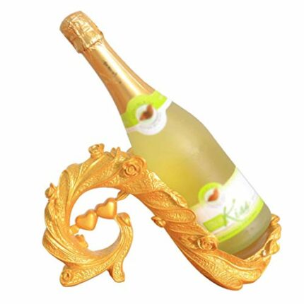 KXDCZ Custom Lifeing Creative Europe Resin Heart Wine Rack Crafts Ornaments Wine Holder Storage Rack Figurines Home Kitchen Cabinet Decor Accesso