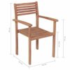 vidaXL 8x Solid Teak Wood Stackable Garden Chairs Wooden Armchairs Home Household Furniture Chairs Garden Seats Dining Chairs Outdoor Seating