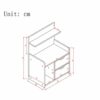 CZDYUF Multifunction storage cabinet night table, bedside table with 2 drawers