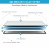 Degrees of Comfort Dual-Layer Memory Foam Mattress Topper for Pressure Relieving, Mattress Topper Double Bed with Anti-Slip Breathable Hypoallerg