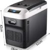 Car Fridge,Car Refrigerator Small Fridge,Portable Refrigerator 28L, Small Car Fridge Compact Freezer, Cooling And Heating,AC/DC(12V/24V/110~240V)