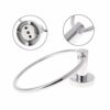 Towel Ring Silver, Towel Ring Stainless Steel Classic Towel Ring Round Shape Wall Mounted Essentials Accessories Bath Towel Ring for Kitchen and