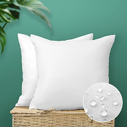 Artscope Outdoor Cushion Inner Pads, Set of 2 Waterproof Cushion Stuffer for Patio Garden Blench Sofa Farmhouse Decorative Pillows Inserts, Stand