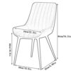 dining chair Kitchen Dining Room Furniture Chairs Dining Chairs Set Of 2 Kitchen Chairs with PU Cushion Seat Back Modern Mid Century Living Room
