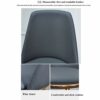 dining chair Kitchen Dining Room Furniture Chairs Modern PU Leather High Back Padded Soft Seat Dining Chair With Metal Legs Backrests For Office