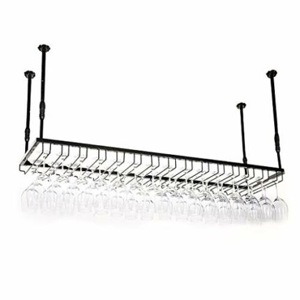 Stylish Simplicity Industrial Retro Stylish Simplicity Down Wine Rack Simple Display Wine Glass Holder Household Goblet Holder Adjustable Height