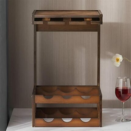 MJWDP Wine Rack Wooden Goblet Storage Home Shelf Floor Living Room Solid Wood Wine Utensils