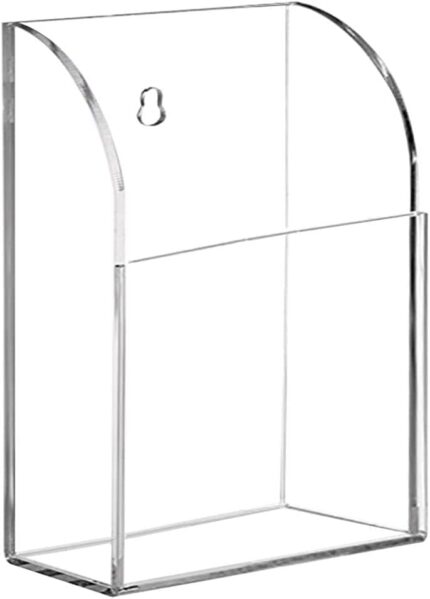 3rd Generation Clear Acrylic Remote Control Holder Wall Mounted Office Supplies Accessories Organization Organiser Storage Caddy Container 1 Comp