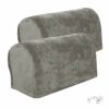 SwirlColor Armchair Covers for Arms, About 55 x 15 x 25 cm Soft Anti-slip Armrest Covers for Armchairs Furniture Sofa Couch Arm Protector - Grey