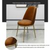 dining chair Kitchen Dining Room Furniture Chairs Simple Design Velvet Dining Chair With Backrest Sturdy Metal Legs For Office Lounge Dining Kitc