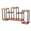 Wine Racks Kitchen Bar Unit Storage Shelves Wall Holder, Wine Bottle and Glass Holder, Wall-Mounted Wine Goblet Stemware Holder - Metal Wrought i