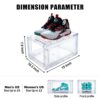 AOHMPT 12 Pack Shoe Box,Drop Front Shoe Box,Clear Plastic Stackable Sneaker Box,Shoe Containers,Acrylic Shoe Display Case,Sneaker Storage,Fits Up