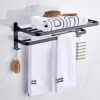 Towel Rail Towel Rack Foldable With Hook Towel Rack Bathroom Black Space Aluminum Rack Kitchen And Bathroom Hotel Office(Color:50cm)