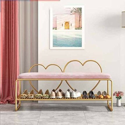 DINGZZ Shoe Change Stool Simple Door Dressing Shoe Stool Porch Household Soft Pack Cushion Sofa Stool Shoe Rack Cabinet (Color : D)