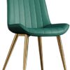 dining chair Kitchen Dining Room Furniture Chairs Modern Kitchen Dining Chairs with Strong Gold Metal Legs PU Leather Makeup Dresser Dining Side