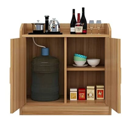 ZCMEB Round Corner Pantry Cabinet Living Room Multifunctional Storage Cabinet With Door Dining Room Side Table Sideboard (Color : Natural, Size :