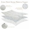Twin XL Mattress Topper, Cymula Sherpa Mattress Pad for College Dorm Bed 2inch Extra Thick Mattress Cover with 900GSM Down Alternative Soft Plush