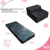 BYBYME Fold Out Guest Chair Z Bed Futon Sofa Comfortable Supreme Quality Foam for Adult and Kids Lounger Mattress (Star Moon)