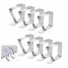 8 Pieces Adjusting Tablecloth Clips, Stainless Steel Metal Tablecloth Clamps, Table Cloth Holders for Outdoor and Indoor Furniture, Table Cloth C