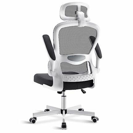 Centro Ergonomic Office Chair Office Desk Chair With Flip up Armrest & Lumbar Support Breathable Mesh Swivel Computer Chair For Home With Adju