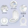 Toilet Seat, MUJIUSHI Family Toilet Seat with Child Seat Built-in, Soft Close& Quick Release Function, Simple Top Fixing Standard Toilet Seats wi