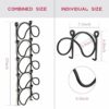 Towel Rack Wall Mounted, Bathroom Towel Storage Hanging Towels Holder, 5 Tier Individual Towel Rail With 10 Hooks, Durable Metal Bathroom Accesso