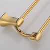 bathroom towel rack Gold Double Towel Bar Brass Towel Rails Heavy Duty Towel Holder Wall Mounted Towel Storage Rack for Bathroom, Kitchen, Hotel,