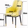 dining chair Kitchen Dining Room Furniture Chairs Living Room Armchair Modern High Back Padded Soft Seat Dining Chairs Water Proof PU Leather Cha