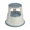 Premier Housewares 2 Tier Step Stool, Rubber and Steel, Light Grey