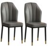 dining chair Kitchen Dining Room Furniture Chairs Kitchen Dining Chairs Set Of 2 Modern High Back Soft Seat Living Room Chairs Water Proof PU Lea