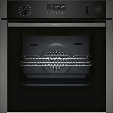 Neff N50 Slide And Hide 71L Built-in Electric Single Oven - Graphite Grey
