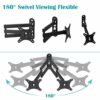 TV Wall Mount Bracket Tilt Swivel for Most 10-26 Inch LED LCD Plasma Screen Monitor, VESA 100x100mm, with Full Motion Articulating 15" Extension
