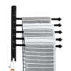Towel Shelf,Wall Mounted Towel Rail,Towel Holder,Towel Rack,Black Stainless Steel Swing Out Towel Bar,Towel Racks for Bathroom or Kitchen, Metal